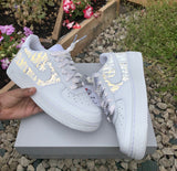 Dior Reflective Custom Air Force 1 (with reflective lace) - CustomSneakersGB