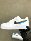 Glitch Custom Air Force 1 - CustomSneakersGB