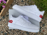 Comme De Garcons Custom Air Force Junior (Red) - CustomSneakersGB