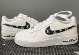 Louis Vuitton Inspired Custom (Black/White LV) - CustomSneakersGB