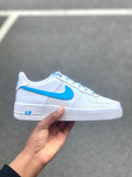 Coloured Swoosh Custom Air Force 1 ( Pastel Blue) - CustomSneakersGB