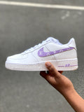 Louis Vuitton Custom Air Force 1 Junior (Lilac/White) - CustomSneakersGB