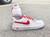Coloured Swoosh Custom Air Force 1 (Red) - CustomSneakersGB