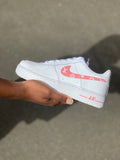 Louis Vuitton Inspired Air Force 1 Junior (Pink/White LV) - CustomSneakersGB