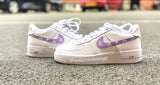 Louis Vuitton Custom Air Force 1 Junior (Lilac/White) - CustomSneakersGB