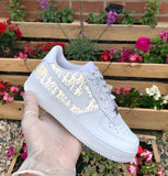 Dior Reflective Custom Air Force 1 (with reflective lace) - CustomSneakersGB