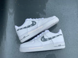 Louis Vuitton Custom Air Force 1 Junior  (Grey/White LV) - CustomSneakersGB