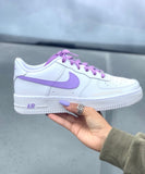 Coloured Swoosh Custom Nike Air Force 1 (lilac) - CustomSneakersGB