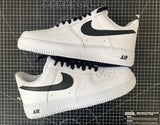 Coloured Swoosh Custom Air Force 1 (Black) - CustomSneakersGB