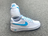 Coloured Swoosh Custom Air Force 1 Junior (Pastel Blue) - CustomSneakersGB